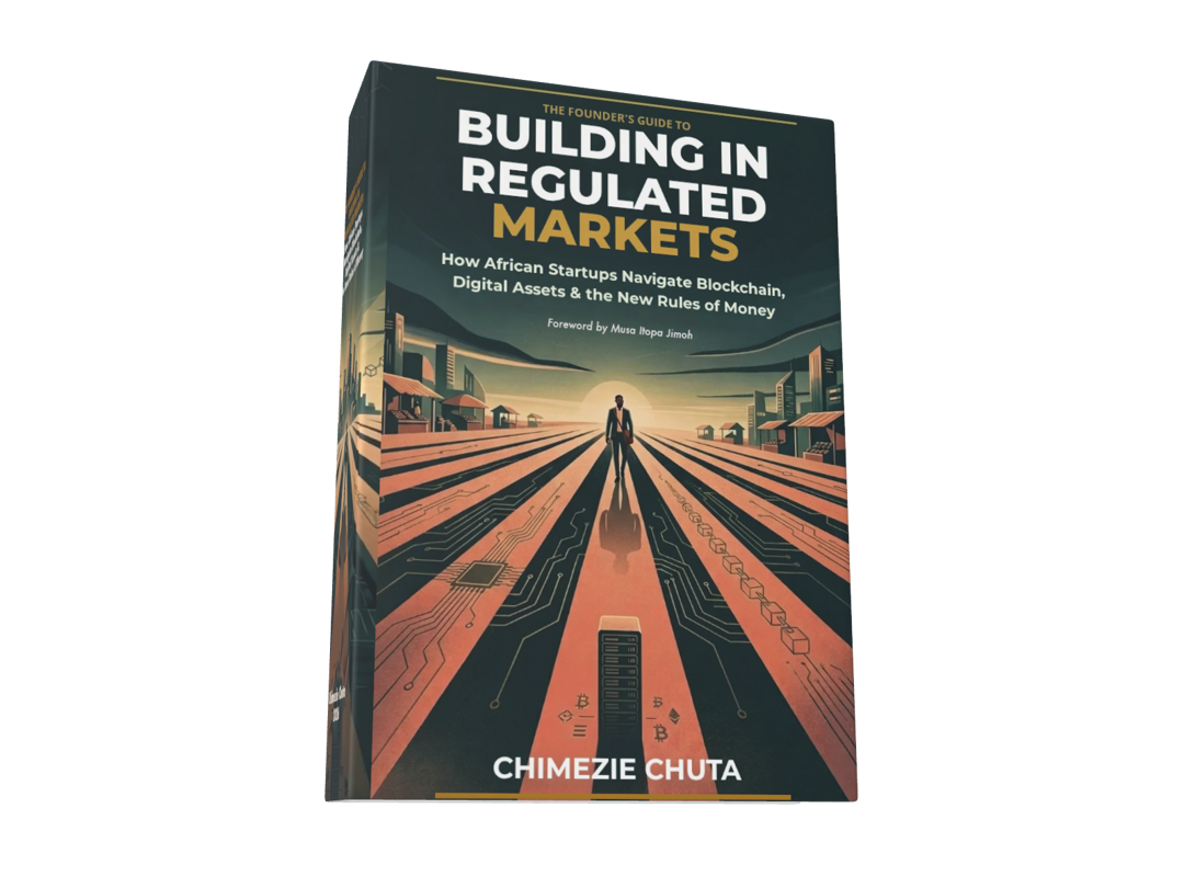 The Founder's Guide to Building in Regulated Markets — 3D book mockup